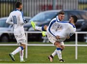 24 March 2016; Valerio Rosseti, Italy, celebrates after scoring the second goal against the Republic of Ireland with team-mate Gaetano Monachello,11. UEFA U21 Championship Qualifier, Republic of Ireland v Italy. RSC, Waterford. Picture credit: Matt Browne / SPORTSFILE