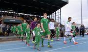 24 March 2016; Darragh Lenihan, Republic of Ireland, captain leads out his team. UEFA U21 Championship Qualifier, Republic of Ireland v Italy. RSC, Waterford. Picture credit: Matt Browne / SPORTSFILE