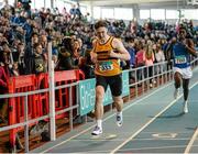 13 March 2016; Conor Morey, Leevale A.C., on his way to winning the Boys U16 200m. GloHealth Juvenile Indoor Championships - Day 2. AIT, Athlone, Co. Westmeath. Picture credit: Sam Barnes / SPORTSFILE