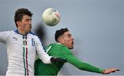 24 March 2016; Conor Wilkinson, Republic of Ireland, in action against Alessio Romagnoli, Italy. UEFA U21 Championship Qualifier, Republic of Ireland v Italy. RSC, Waterford. Picture credit: Matt Browne / SPORTSFILE