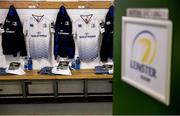 26 March 2016; A general view of the Leinster changing room ahead of the game. Guinness PRO12, Round 18, Connacht v Leinster. The Sportsground, Galway. Picture credit: Stephen McCarthy / SPORTSFILE