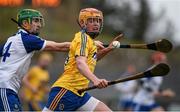 26 March 2016; Cillian Egan, Roscommon, in action against Jamie Guinan, Monaghan. Allianz Hurling League Division 3A Final, Roscommon v Monaghan, Fr. Tierney Park, Ballyshannon, Co. Donegal. Picture credit: Oliver McVeigh / SPORTSFILE