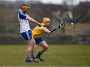 26 March 2016; Conor Boyle, Monaghan, in action against Shane Curley, Roscommon. Allianz Hurling League Division 3A Final, Roscommon v Monaghan, Fr. Tierney Park, Ballyshannon, Co. Donegal. Picture credit: Oliver McVeigh / SPORTSFILE