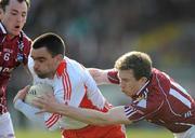 21 March 2010; Ryan McMenamin, Tyrone, in action against Garry Sice, Galway. Allianz GAA National Football League, Division 1, Round 5, Galway v Tyrone. Pearse Stadium, Galway. Picture credit: Ray Ryan / SPORTSFILE