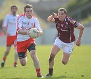 21 March 2010; Aidan Cassidy, Tyrone, in action against Niall Coleman, Galway. Allianz GAA National Football League, Division 1, Round 5, Galway v Tyrone. Pearse Stadium, Galway. Picture credit: Ray Ryan / SPORTSFILE