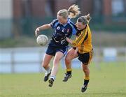 21 March 2010; Neamh Woods, UUJ, in action against Ellen McCarron, DCU. O'Connor Cup Final, Dublin City University v University of Ulster Jordanstown, St Clare's, DCU, Ballymun, Dublin. Picture credit: Brian Lawless / SPORTSFILE