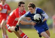 21 March 2010; Conor McManus, Monaghan, in action against Kevin McGuckin, Derry. Allianz GAA National Football League, Division 1, Round 5, Monaghan v Derry, St Mary's Park, Scotstown, Co. Monaghan. Photo by Sportsfile