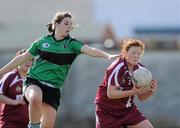 21 March 2010; Clodagh Martin, NUIG, in action against Emer McKay, QUB. O'Connor Shield Final, Queen's University Belfast v National University of Ireland, Galway, St Clare's, DCU, Ballymun, Dublin. Picture credit: Brian Lawless / SPORTSFILE