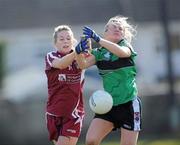 21 March 2010; Anna Conlon, NUIG, in action against Naomin McAnulla, QUB. O'Connor Shield Final, Queen's University Belfast v National University of Ireland, Galway, St Clare's, DCU, Ballymun, Dublin. Picture credit: Brian Lawless / SPORTSFILE