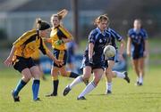 21 March 2010; Sinead McCleary, UUJ, in action against Claire Murtagh, DCU. O'Connor Cup Final, Dublin City University v University of Ulster Jordanstown, St Clare's, DCU, Ballymun, Dublin. Picture credit: Brian Lawless / SPORTSFILE