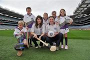23 March 2010; Wexford camogie star Mags D'Arcy, left, and Dublin footballer Cliodhna O'Connor with  Michael Donovan, left, Luke Browne, Joanne Byrne, Laura Byrne and Sarah O'Neill, right, at the launch of the 2010 Vhi GAA Cúl Camps. Croke Park, Dublin. Picture credit: Ray McManus / SPORTSFILE