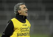 24 March 2010; Donegal manager Jim McGuinness issues instructions to his players during the game. Cadbury Ulster GAA Football Under 21 Quarter-Final, Armagh v Donegal, Brewster Park, Enniskillen, Co. Fermanagh. Picture credit: Oliver McVeigh / SPORTSFILE