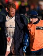 26 March 2016; Luke Fitzgerald, Leinster, leaves the pitch at half-time after picking up an injury close to the half-time break. Guinness PRO12, Round 18, Connacht v Leinster. The Sportsground, Galway. Picture credit: Stephen McCarthy / SPORTSFILE
