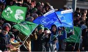26 March 2016; Supporters wave flags during the game. Guinness PRO12, Round 18, Connacht v Leinster, Sportsground, Galway. Picture credit: Ramsey Cardy / SPORTSFILE