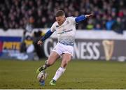 26 March 2016; Ian Madigan, Leinster, kicks a penalty. Guinness PRO12, Round 18, Connacht v Leinster. The Sportsground, Galway. Picture credit: Stephen McCarthy / SPORTSFILE