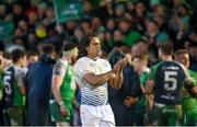 26 March 2016; Leinster captain Isa Nacewa applauds the travelling support after the game. Guinness PRO12, Round 18, Connacht v Leinster. The Sportsground, Galway. Picture credit: Stephen McCarthy / SPORTSFILE