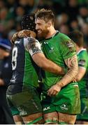 26 March 2016; John Muldoon, 8, and Aly Muldowney, Connacht, celebrate following their victory. Guinness PRO12, Round 18, Connacht v Leinster. The Sportsground, Galway. Picture credit: Stephen McCarthy / SPORTSFILE