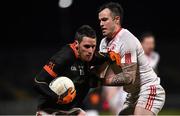 26 March 2016; Gavin McParland, Armagh, in action against Cathal McCarron, Tyrone. Allianz Football League, Division 2, Round 6, Tyrone v Armagh, Healy Park, Omagh, Co. Tyrone. Photo by Sportsfile