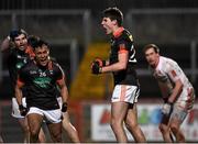 26 March 2016; Niall Grimley, Armagh, celebrates after scoring his side's first goal in the final moments of the game to level the scores. Allianz Football League, Division 2, Round 6, Tyrone v Armagh, Healy Park, Omagh, Co. Tyrone. Photo by Sportsfile