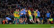26 March 2016; Martin McElhinney, Donegal, and James McCarthy, Dublin, centre, jostle during the second half. Allianz Football League, Division 1, Round 6, Dublin v Donegal, Croke Park, Dublin. Picture credit: Ray McManus / SPORTSFILE