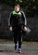 27 March 2016; Lee Keegan, Mayo, arrives at the ground before the game. Allianz Football League Division 1 Round 6, Roscommon v Mayo. Dr Hyde Park, Roscommon.  Picture credit: Brendan Moran / SPORTSFILE