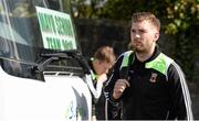27 March 2016; Aidan O'Shea, Mayo, arrives at the ground before the game. Allianz Football League Division 1 Round 6, Roscommon v Mayo. Dr Hyde Park, Roscommon.  Picture credit: Brendan Moran / SPORTSFILE