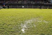 27 March 2016; Water on the pitch at Dr. Hyde Park before the game. Allianz Football League Division 1 Round 6, Roscommon v Mayo. Dr Hyde Park, Roscommon.  Picture credit: Brendan Moran / SPORTSFILE