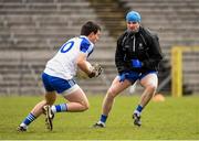27 March 2016; Dick Clerkin, Monaghan, during the warm-up. Allianz Football League Division 1 Round 6, Monaghan v Kerry. St Tiernach's Park, Clones, Co. Monaghan.  Picture credit: Stephen McCarthy / SPORTSFILE