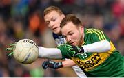 27 March 2016; Darran O'Sullivan, Kerry, in action against Colin Walshe, Monaghan. Allianz Football League Division 1 Round 6, Monaghan v Kerry. St Tiernach's Park, Clones, Co. Monaghan.  Picture credit: Stephen McCarthy / SPORTSFILE