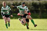 27 March 2016; Ben O'Connor, Naas, is tackled by Ivan Jacob, Enniscorthy. Bank of Ireland Provincial Towns Cup, Semi-Final, Naas v Enniscorthy. Kilkenny Rugby Club, Kilkenny. Picture credit: Matt Browne / SPORTSFILE