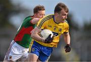 27 March 2016; Enda Smith, Roscommon, in action against Donal Vaughan, Mayo. Allianz Football League Division 1 Round 6, Roscommon v Mayo. Dr Hyde Park, Roscommon.  Picture credit: Brendan Moran / SPORTSFILE