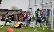 26 March 2016; Padraic Cunningham, Galway United, scores a goal which was subsequently disallowed. SSE Airtricity League Premier Division, Galway United v Bohemians. Eamonn Deacy Park, Galway. Picture credit: Stephen McCarthy / SPORTSFILE