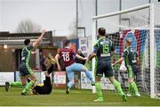 26 March 2016; Padraic Cunningham, Galway United, scores a goal which was subsequently disallowed. SSE Airtricity League Premier Division, Galway United v Bohemians. Eamonn Deacy Park, Galway. Picture credit: Stephen McCarthy / SPORTSFILE