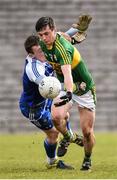 27 March 2016; Paul Murphy, Kerry, is fouled by Monaghan goalkeeper Rory Beggan resulting in a penalty. Allianz Football League Division 1 Round 6, Monaghan v Kerry. St Tiernach's Park, Clones, Co. Monaghan.  Picture credit: Stephen McCarthy / SPORTSFILE