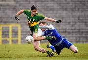 27 March 2016; Paul Murphy, Kerry, is fouled by Monaghan goalkeeper Rory Beggan resulting in a penalty. Allianz Football League Division 1 Round 6, Monaghan v Kerry. St Tiernach's Park, Clones, Co. Monaghan.  Picture credit: Stephen McCarthy / SPORTSFILE