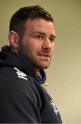 28 March 2016; Leinster's Fergus McFadden during a press conference. Leinster Rugby Press Conference. Leinster Rugby HQ, Belfield, Dublin. Picture credit: Stephen McCarthy / SPORTSFILE