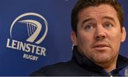 28 March 2016; Leinster scrum coach John Fogarty during a press conference. Leinster Rugby Press Conference. Leinster Rugby HQ, Belfield, Dublin. Picture credit: Stephen McCarthy / SPORTSFILE