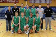 26 March 2010; The St. Aidan's team. U16A Boys - All-Ireland Schools League Finals 2010, Calasanctius College Oranmore, Galway v St. Aidan's, Cork, National Basketball Arena, Tallaght, Dublin. Picture credit: Brian Lawless / SPORTSFILE