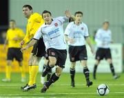 26 March 2010; Shaun Kelly, Dundalk, in action against David Mulcahy, St Patrick's Athletic. Airtricity League, Premier Division, Dundalk v St Patrick's Athletic, Oriel Park, Dundalk, Co. Louth. Photo by Sportsfile