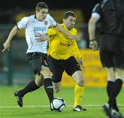 26 March 2010; Shaun Kelly, Dundalk, in action against David Mulcahy, St Patrick's Athletic. Airtricity League, Premier Division, Dundalk v St Patrick's Athletic, Oriel Park, Dundalk, Co. Louth. Photo by Sportsfile
