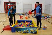 29 March 2016; Dublin footballers Jonny Cooper, left, and Cormac Costello and David McNeice, aged 6, from Blanchardstown, Dublin, take part in activities at Jump Autism Support's Easter Camp, as part of the Gaelic Players Association’s support for World Autism Awareness Day on April 2nd and the Jump Autism Support group. Ongar Community Centre, Dublin. Picture credit: Piaras Ó Mídheach / SPORTSFILE