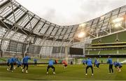 28 March 2016; Slovakia players during squad training. Slovakia Squad Training. Aviva Stadium, Lansdowne Road, Dublin. Picture credit: David Maher / SPORTSFILE