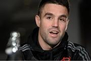 29 March 2016; Munster's Conor Murray speaking during a press conference. Munster Rugby Squad Training and Press Conference. Castletroy Park Hotel, Limerick. Picture credit: Diarmuid Greene / SPORTSFILE