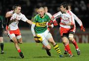 27 March 2010; Kieran Donaghy, Kerry, in action against Kyle Coney, left, and Joe McMahon, Tyrone. Allianz GAA Football National League, Division 1, Round 6, Tyrone v Kerry, Healy Park, Omagh, Co. Tyrone. Photo by Sportsfile