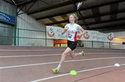 27 March 2010; Niamh Kearney, Greystones and District AC, on her way to winning the Girls U19 1500m at the Woodie’s DIY Juvenile Indoor Championships. Nenagh Indoor Arena, Nenagh, Co. Tipperary. Picture credit: Pat Murphy / SPORTSFILE