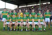 21 March 2010; The Kerry team, back row, from left Anthony Maher, Declan O'Sullivan, Marc O Se, Brendan Kealy, Tom O'Sullivan, Tommy Griffin, David O'Callaghan and David Moran, front row, from left, Darren O'Sullivan, Aidan O'Mahony, Adrian O'Connell, Bryan Sheehan, Padriag Reidy, Kieran O'Leary and Colm Cooper. Allianz National Football League, Division 1, Round 5, Kerry v Mayo, Austin Stack Park, Tralee, Co. Kerry. Picture credit: Stephen McCarthy / SPORTSFILE