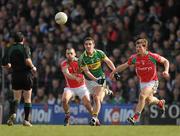 21 March 2010; Declan O'Sullivan, Kerry, in action against Trevor Mortimer, left, and Trevor Howley, Mayo. Allianz National Football League, Division 1, Round 5, Kerry v Mayo, Austin Stack Park, Tralee, Co. Kerry. Picture credit: Stephen McCarthy / SPORTSFILE