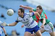 28 March 2010; Paul Finlay, Monaghan, in action against Keith Higgins, Mayo. Allianz GAA Football National League, Division 1, Round 6, Mayo v Monaghan, McHale Park, Castlebar, Co. Mayo. Picture credit: Brian Lawless / SPORTSFILE