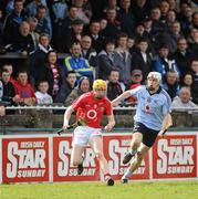 28 March 2010; Cathal Naughton, Cork, in action against Peter Kelly, Dublin. Allianz GAA Hurling National League, Division 1, Round 5, Dublin v Cork, Parnell Park, Dublin. Picture credit: Stephen McCarthy / SPORTSFILE