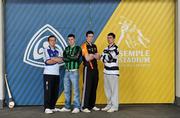 29 March 2010; At a photocall ahead of the All-Ireland Vocational Schools and Colleges A Hurling Finals which take place in Semple Stadium, Thurles, on Saturday afternoon next, 3rd April, from left, Paul Lobey, captain, Banagher College, Co. Offaly, Tommy Maunsell, captain, Causeway Comprehensive, Co. Kerry, Declan Hannon, Ard Scoil Rís, Limerick and James Gannon, captain, St Kieran's College, Kilkenny. Semple Stadium, Thurles, Co. Tipperary. Picture credit: Brendan Moran / SPORTSFILE